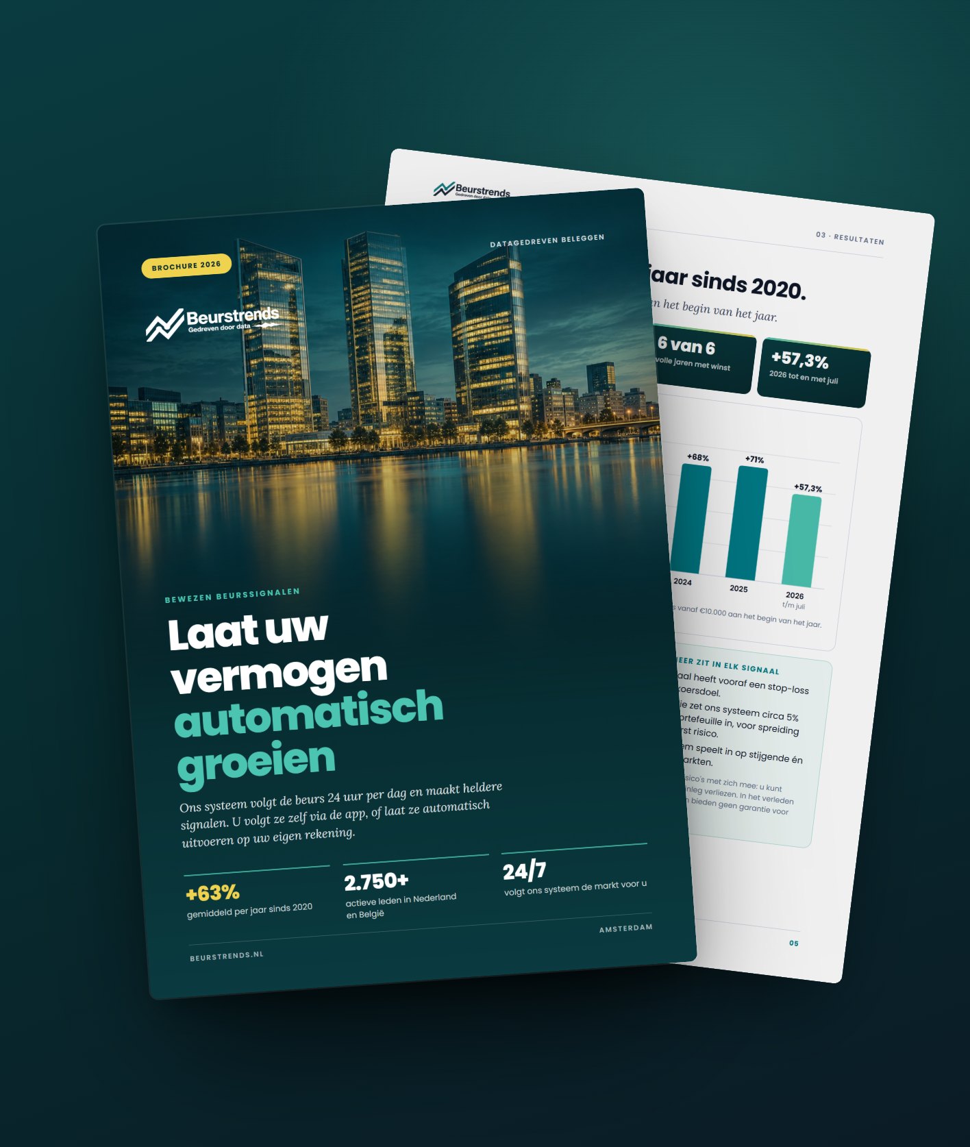 Voorbeeld van de Beurstrends-brochure