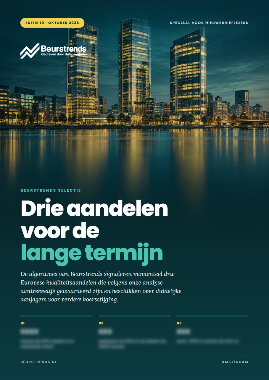Omslag van het rapport Drie aandelen voor de lange termijn